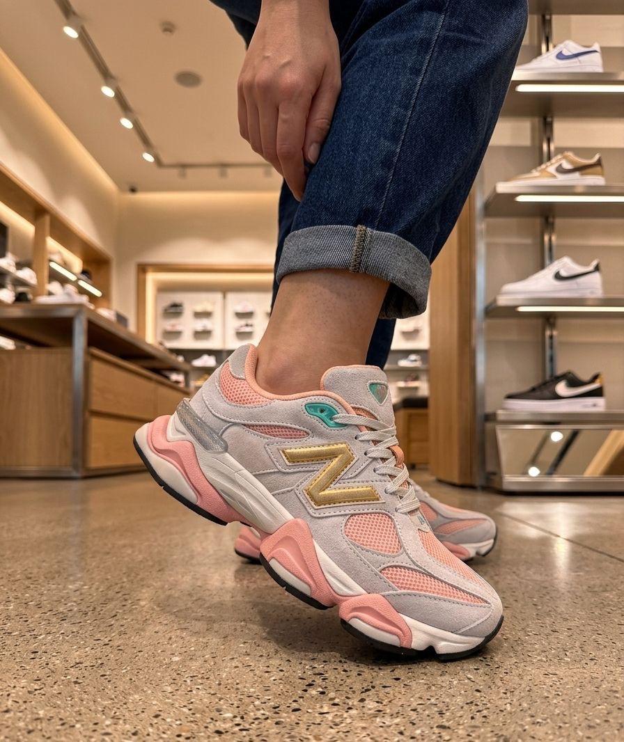 New Balance 9060 Pink n Silver Женски Обувки