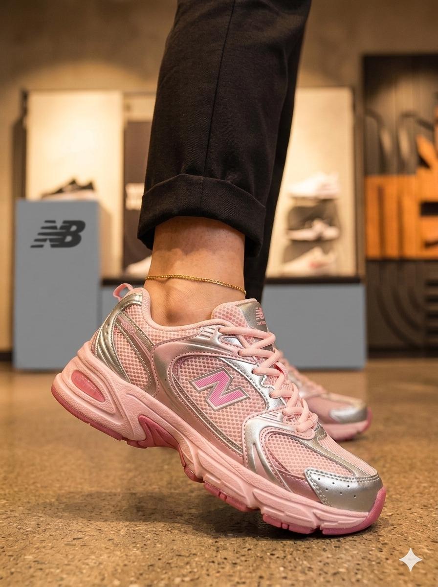 New Balance Pink & Silver Женски Маратонки