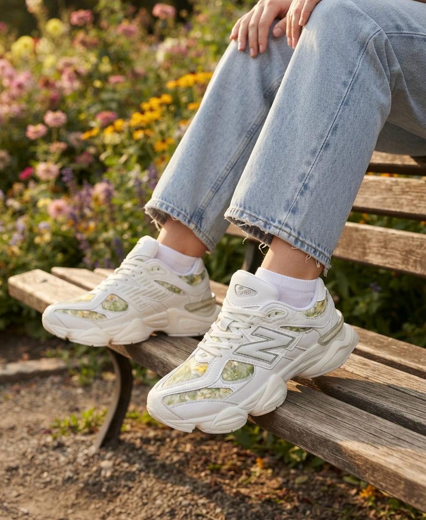 New Balance 9060 White&Green Женски Обувки