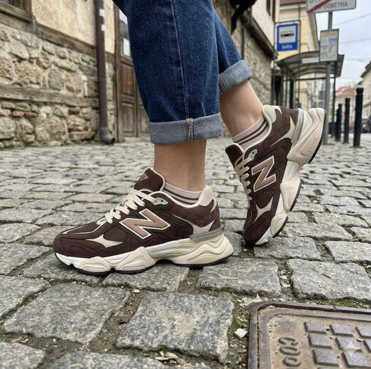 New Balance 9060 Brown & Beige Женски Маратонки