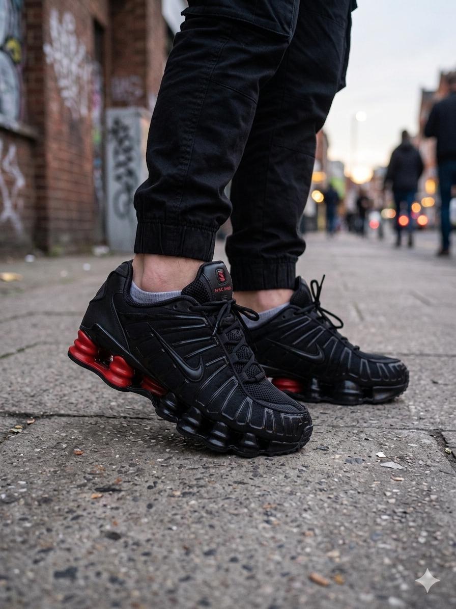 NIKE SHOX TL BLACK AND RED  Мъжки Маратонки