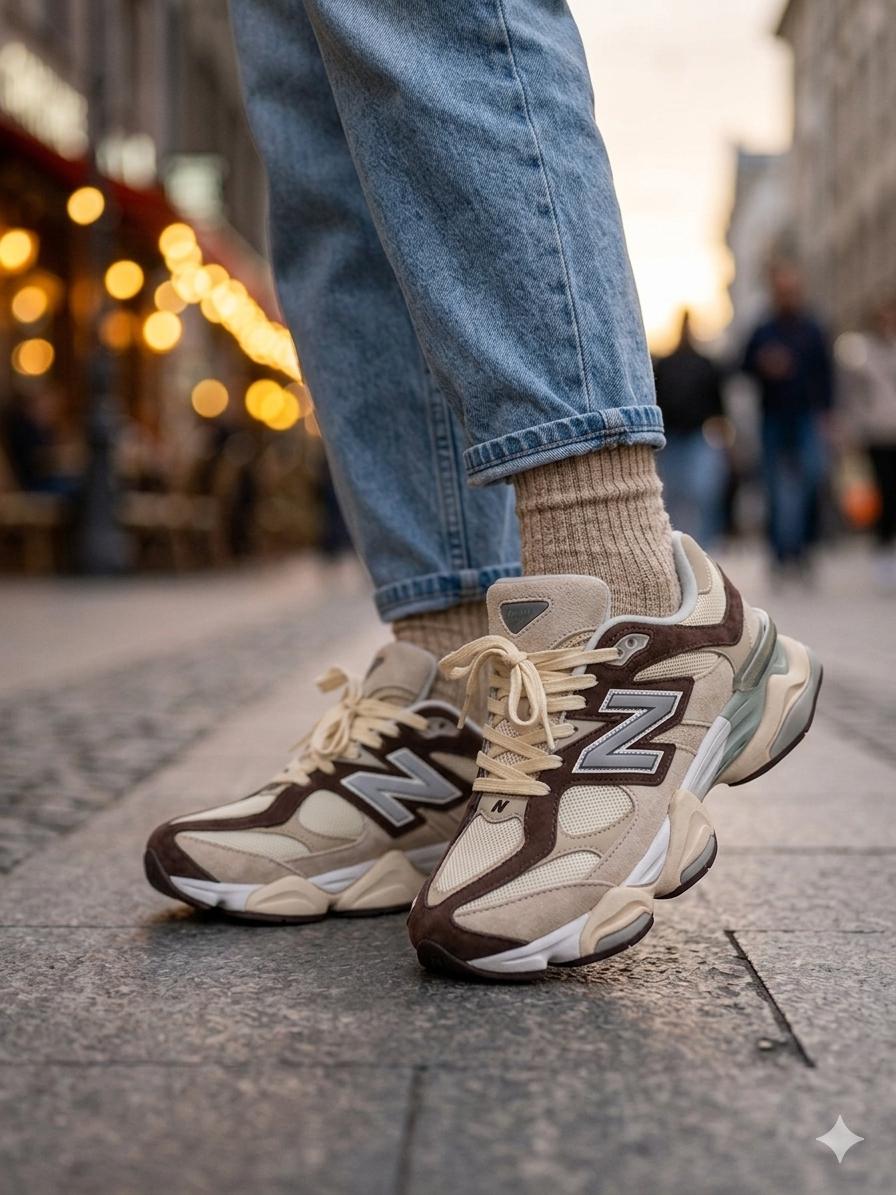 New Balance 9060 Brown & Beige 2 Женски Маратонки