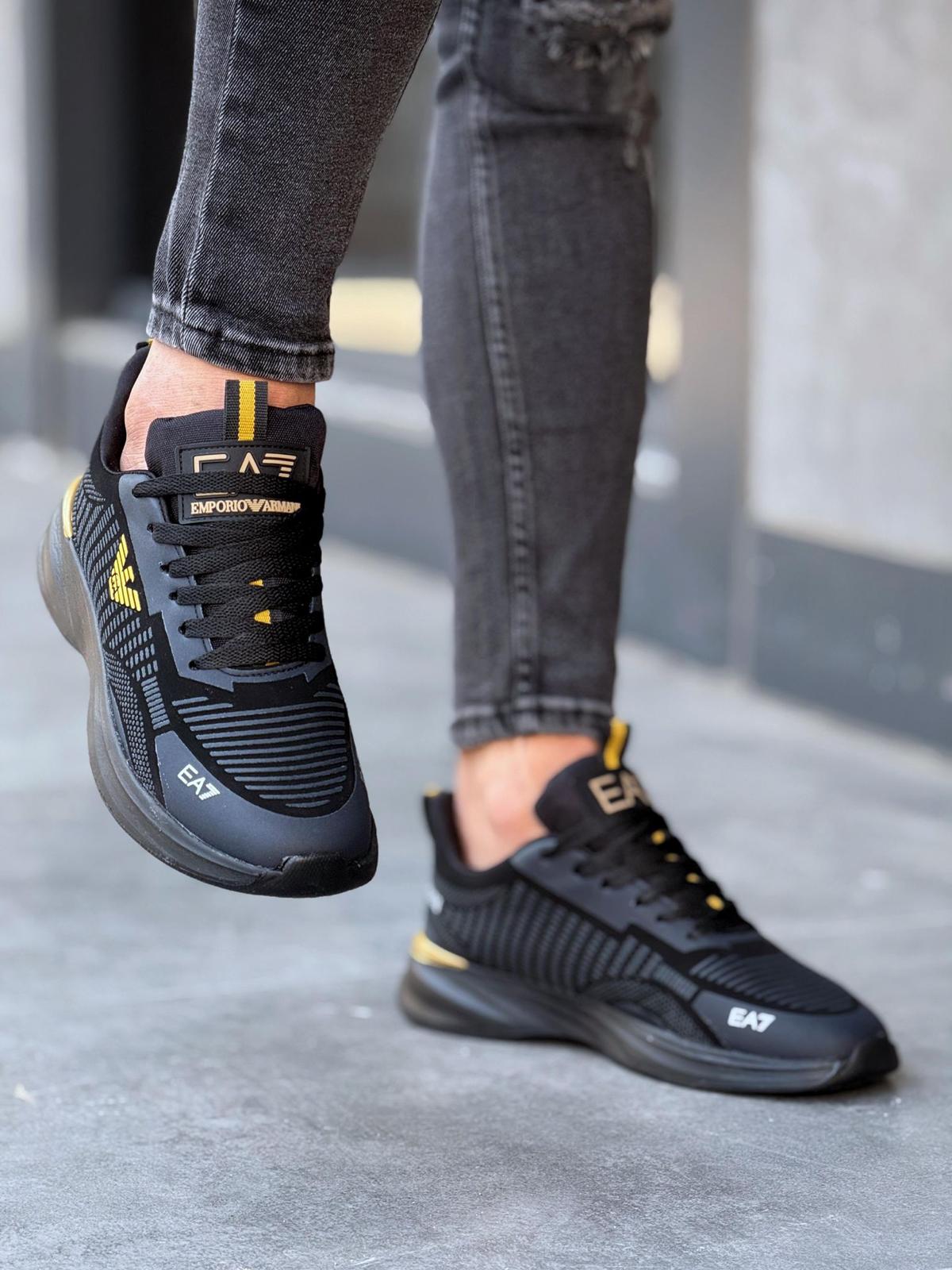 EA7 Мъжки Маратони - Черно и Жълто